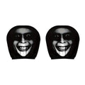 Horror Face Car Headrest Covers | 4-Pack Polyester Cushion Set Car Headrest Cover QXL Brown
