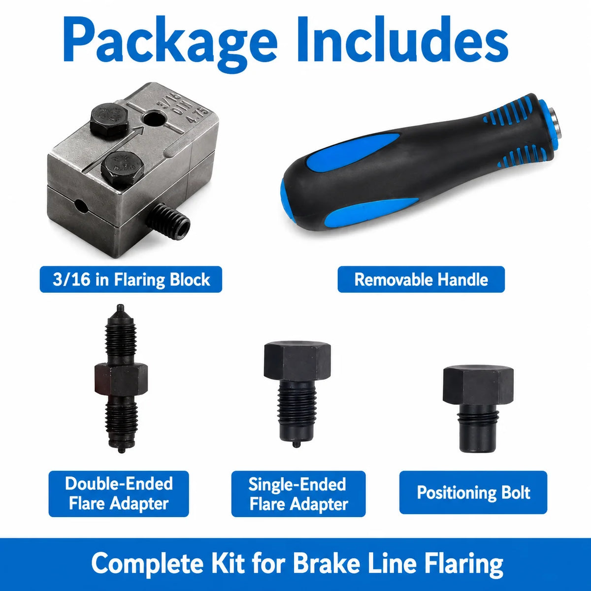 3/16" Brake Pipe Flaring Tool Kit | Single & Double Flare Brake Line Flaring Tool QXL
