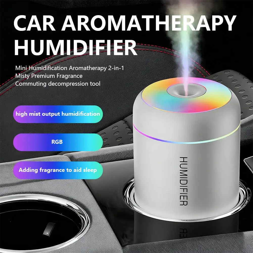 Mini USB Humidifier & Aroma Diffuser | 7-Color Ambient Light Mini Aroma Humidifier QXL