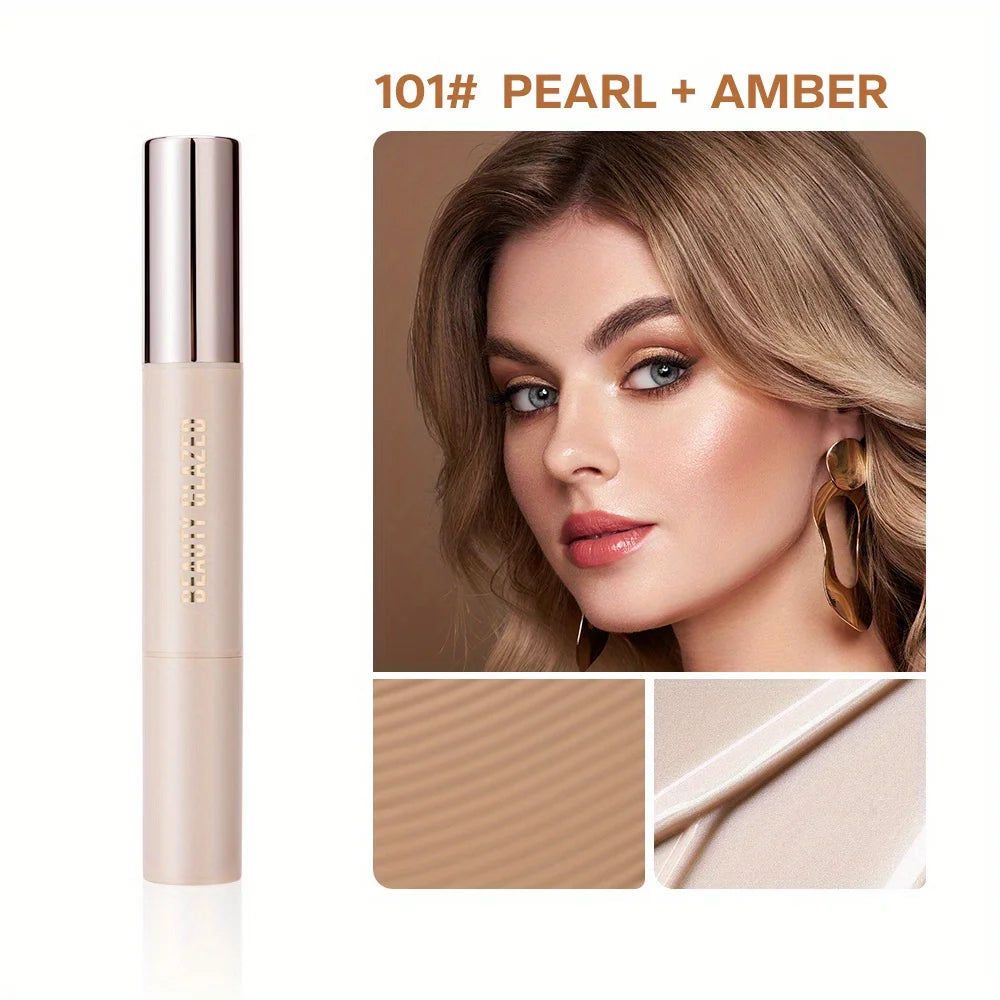Beauty Glazed Double-Ended Highlighter & Contour Stick Contour Highlighter Stick QXL 101