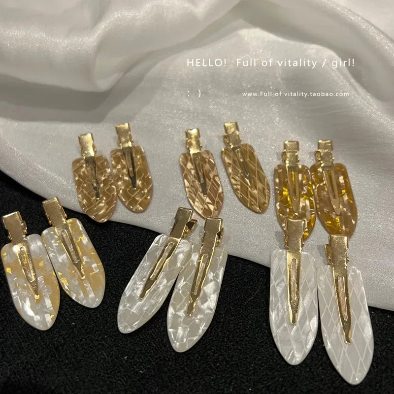 Acrylic Seamless Duckbill Hair Clip | Bangs & Side Styling Hair Clip Barrette QXL