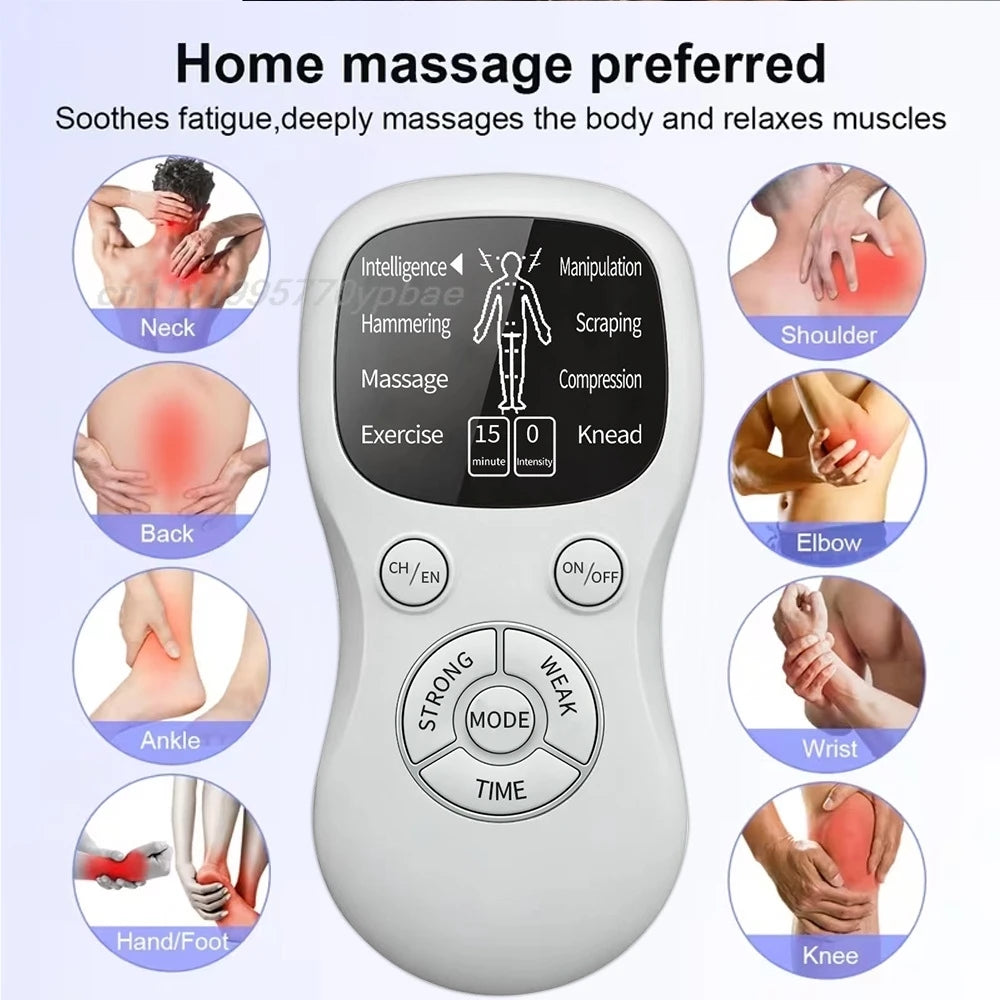 Portable EMS TENS Muscle Stimulator | Dual Channel Massager EMS TENS Massager QXL