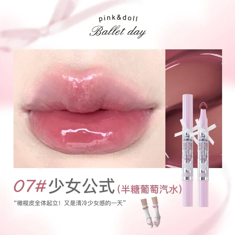 FLORTTE Little Bow Film-Forming Lip Gloss | Liquid Lipstick Liquid Lip Gloss QXL 07