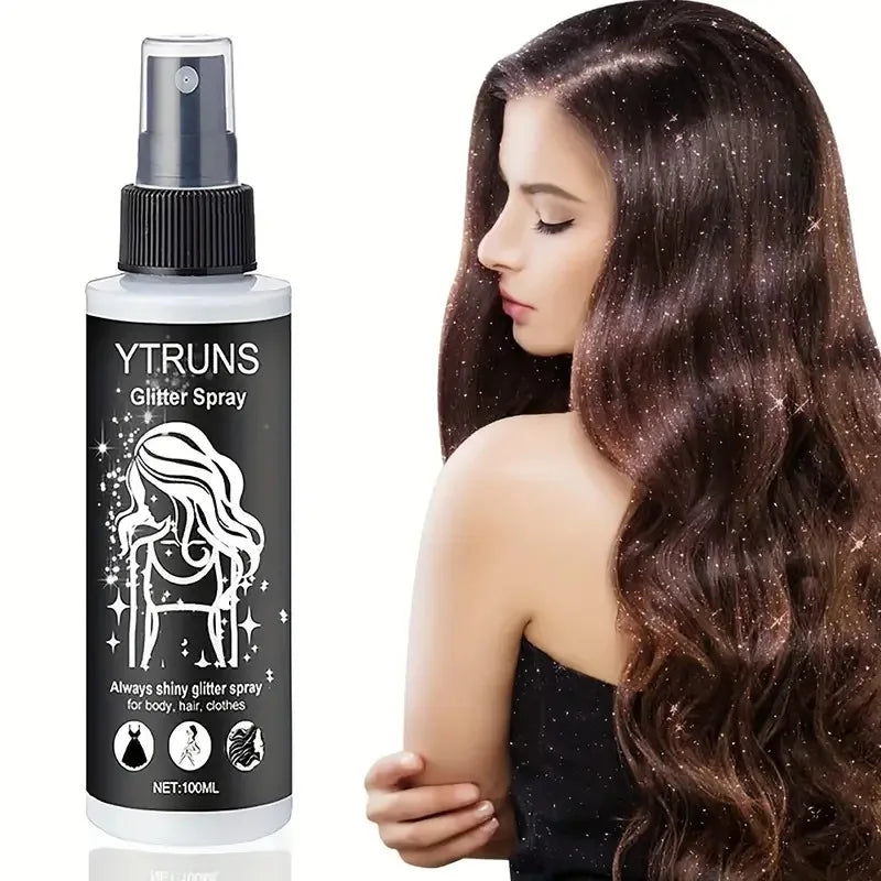 Quick-Dry Glitter Spray | Hair & Body Highlighter 100ml Body Glitter Spray QXL