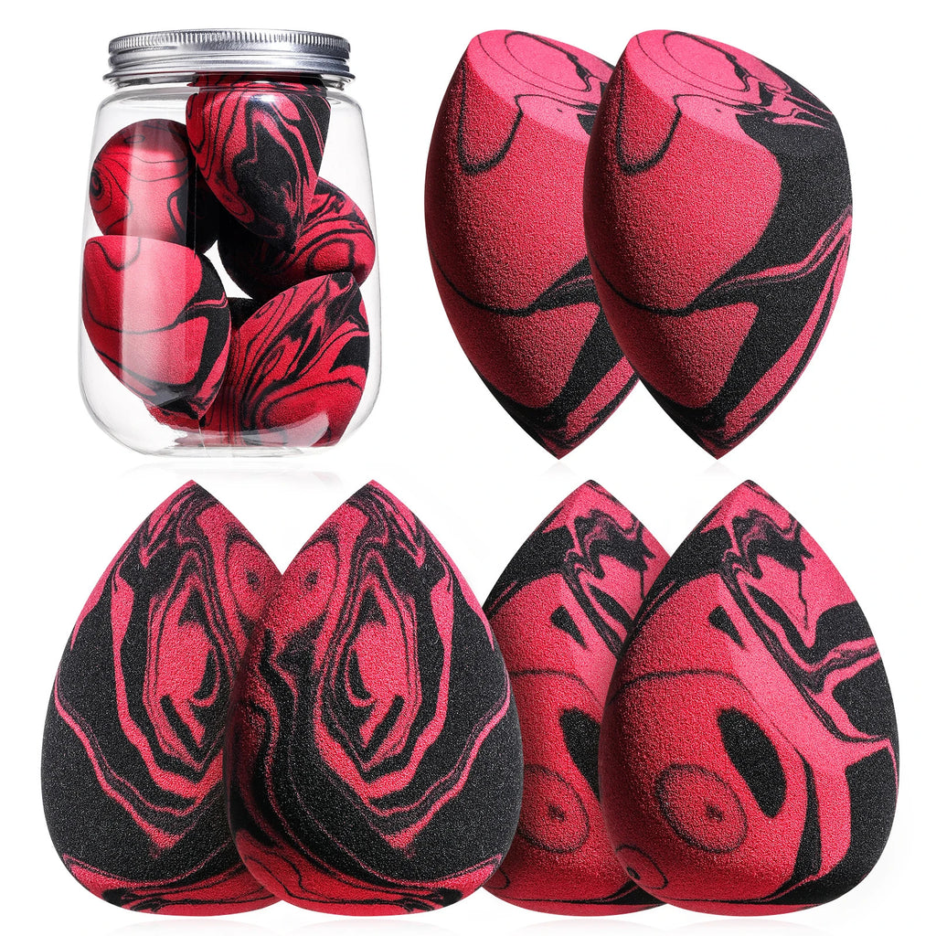 6-Pack Leopard Print Makeup Sponges | Teardrop Beauty Blender Makeup Sponge Set QXL