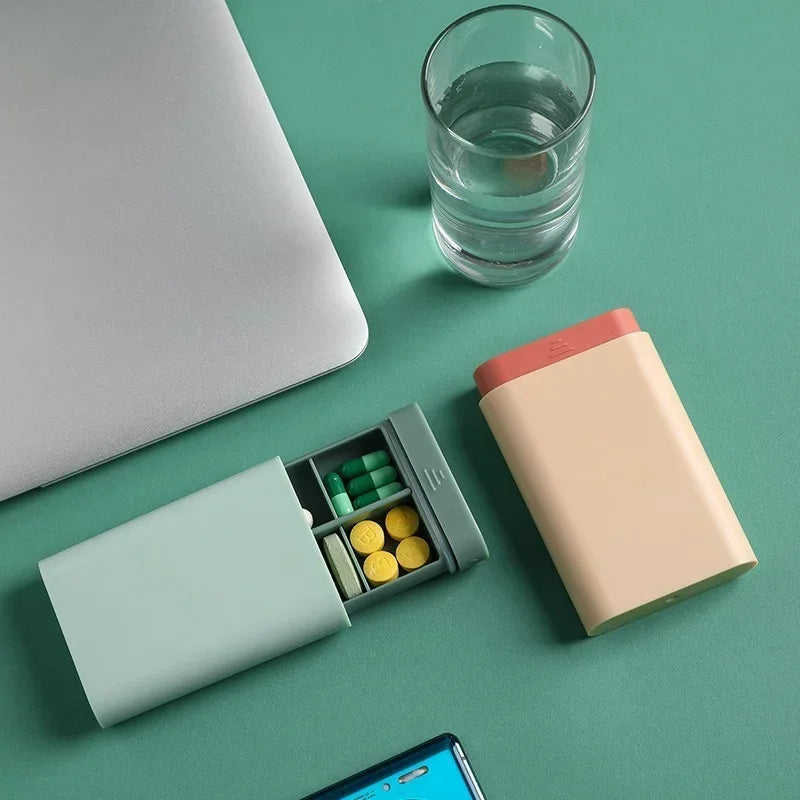 Portable 7-Day Pill Organizer | 6-Grid Travel Vitamin Case Pill Organizer QXL