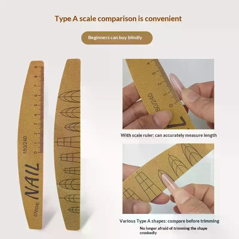 5-Pack Double-Sided Nail Files | 80-240 Grit with Scale Nail File Set QXL