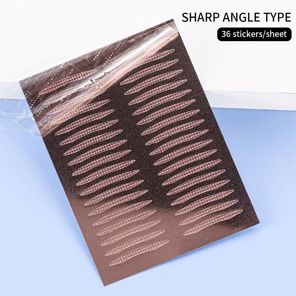 40-Pc Invisible Double Eyelid Tape | Clear & Beige Stickers Eyelid Tape Stickers QXL Sharp angle type