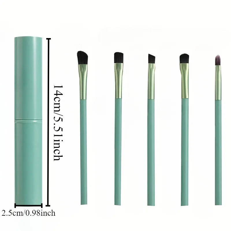 5-Piece Marble Eyeshadow Brush Set | Beginner Eye Kit in Tube Eye Brush Set QXL