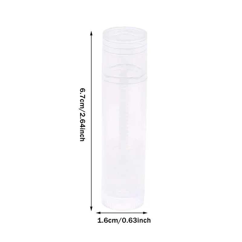 10-Pack 5g Empty Lip Gloss Tubes | Clear Twist-Up Containers Lip Balm Containers QXL