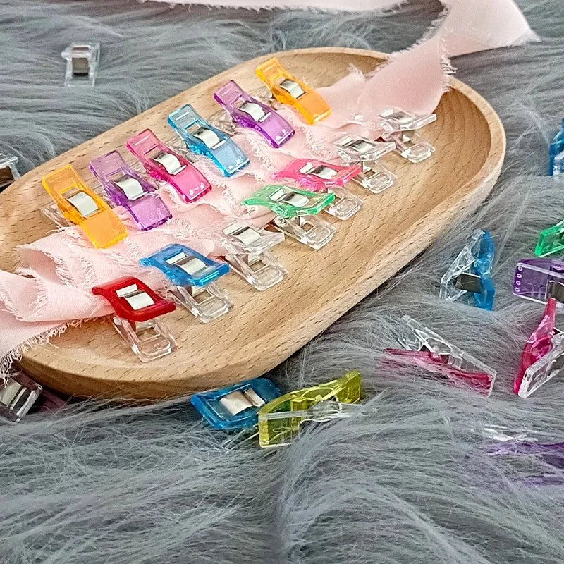 Multipurpose Color Sewing Clips | 30/50/100-Pack DIY Craft Sewing Clips Set QXL