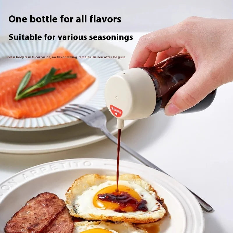 GIANXI Japanese Glass Oil Pot & Soy Sauce Dispenser Set Glass Seasoning Dispenser QXL