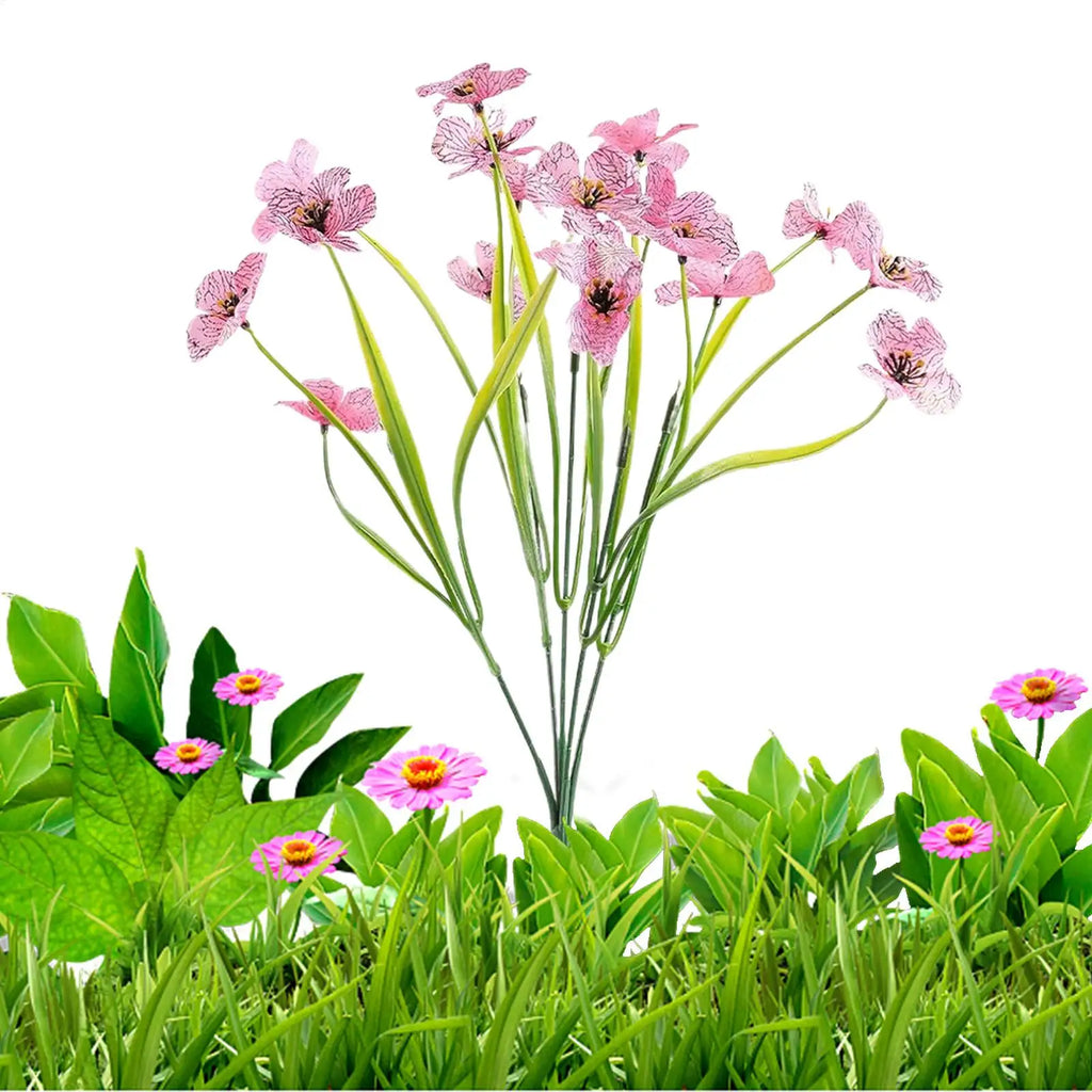 Artificial Violet Faux Flowers | UV-Resistant Outdoor Decor Artificial Flowers QXL