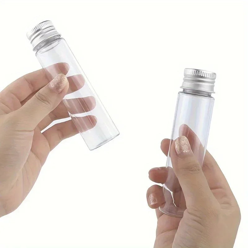 Plastic Test Tubes with Aluminum Screw Caps – Multi-Use Storage Storage Tubes QXL