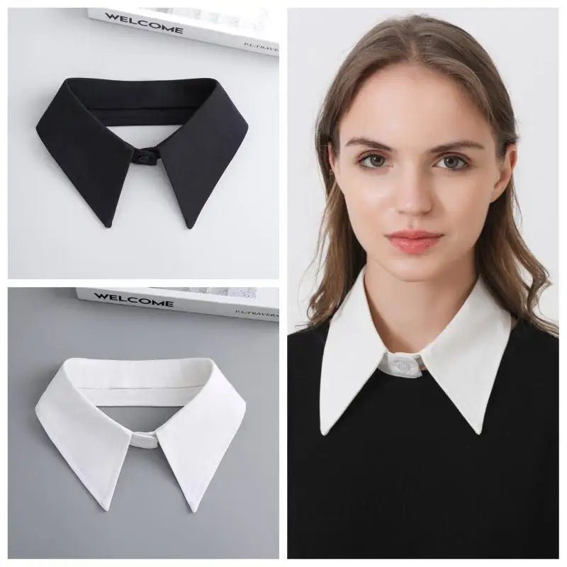 Women's Detachable False Collar | Bow Tie Dickey Insert Detachable False Collar QXL