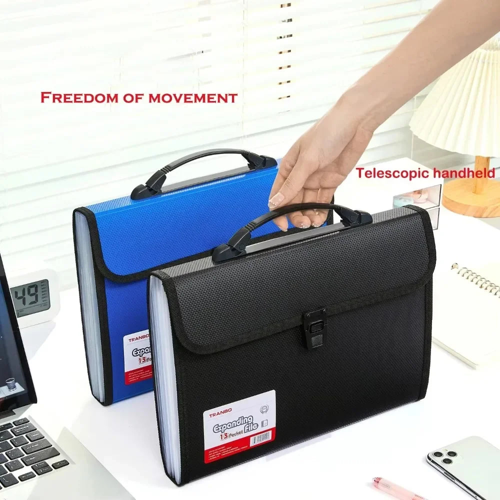 A4 13-Pocket Expanding File Folder | Document Organizer Expanding File Folder QXL