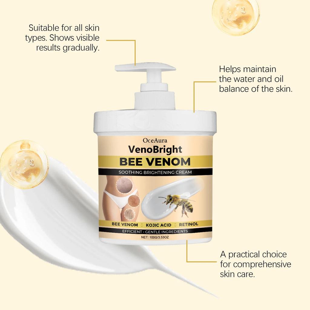 OceAura Bee Venom Body Cream | Brighten & Moisturize 100g Body Brightening Cream QXL