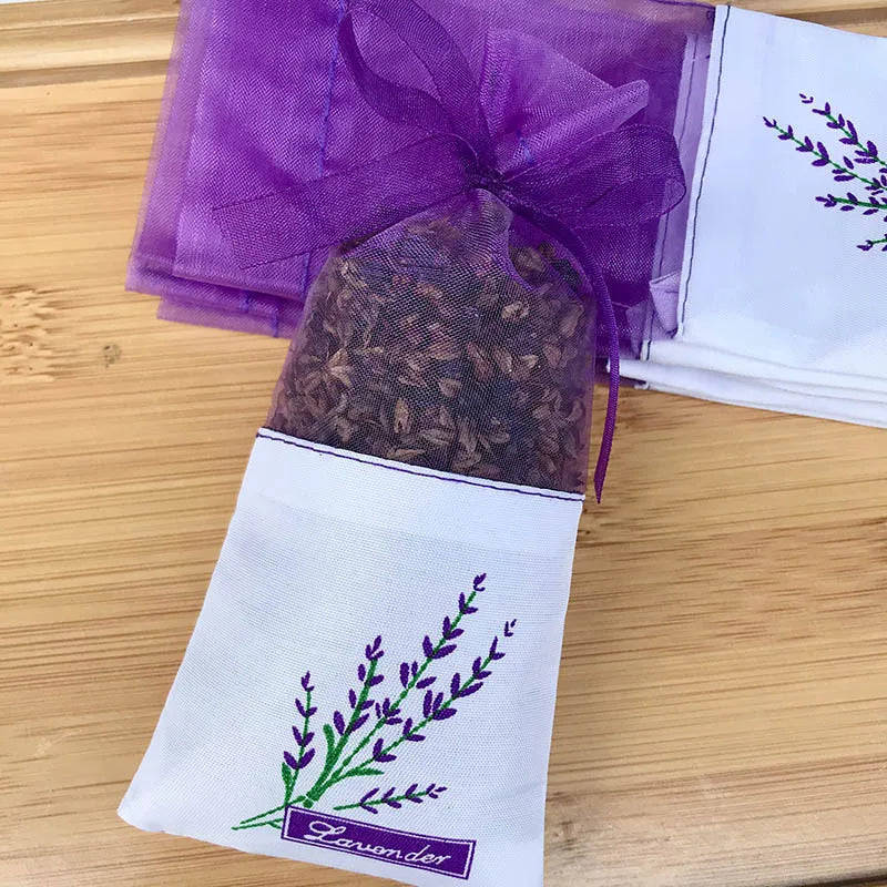 100-Pack Empty Lavender Sachet Bags | Floral Cotton Pouches Lavender Sachet Bags QXL