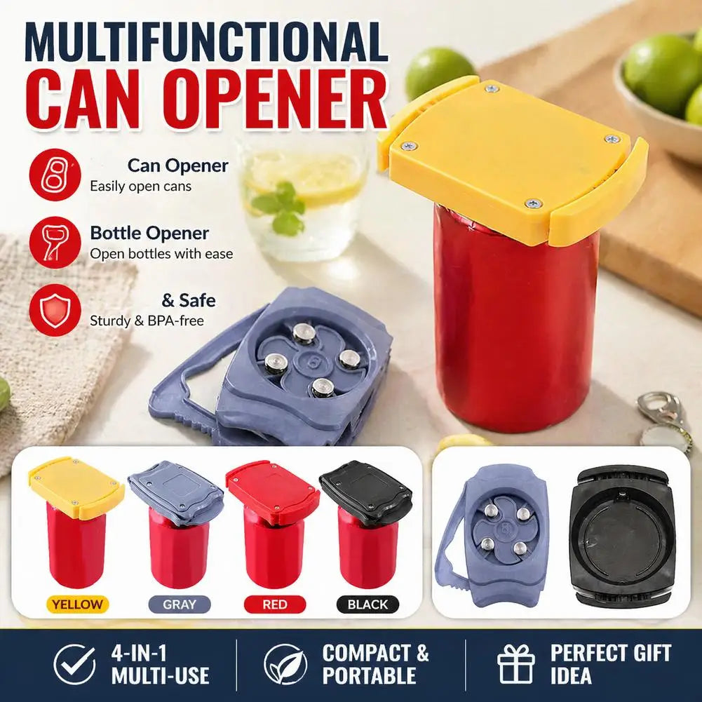 Portable Beer Can Opener – Wide-Mouth, Safe & Smooth Edges Can Opener QXL