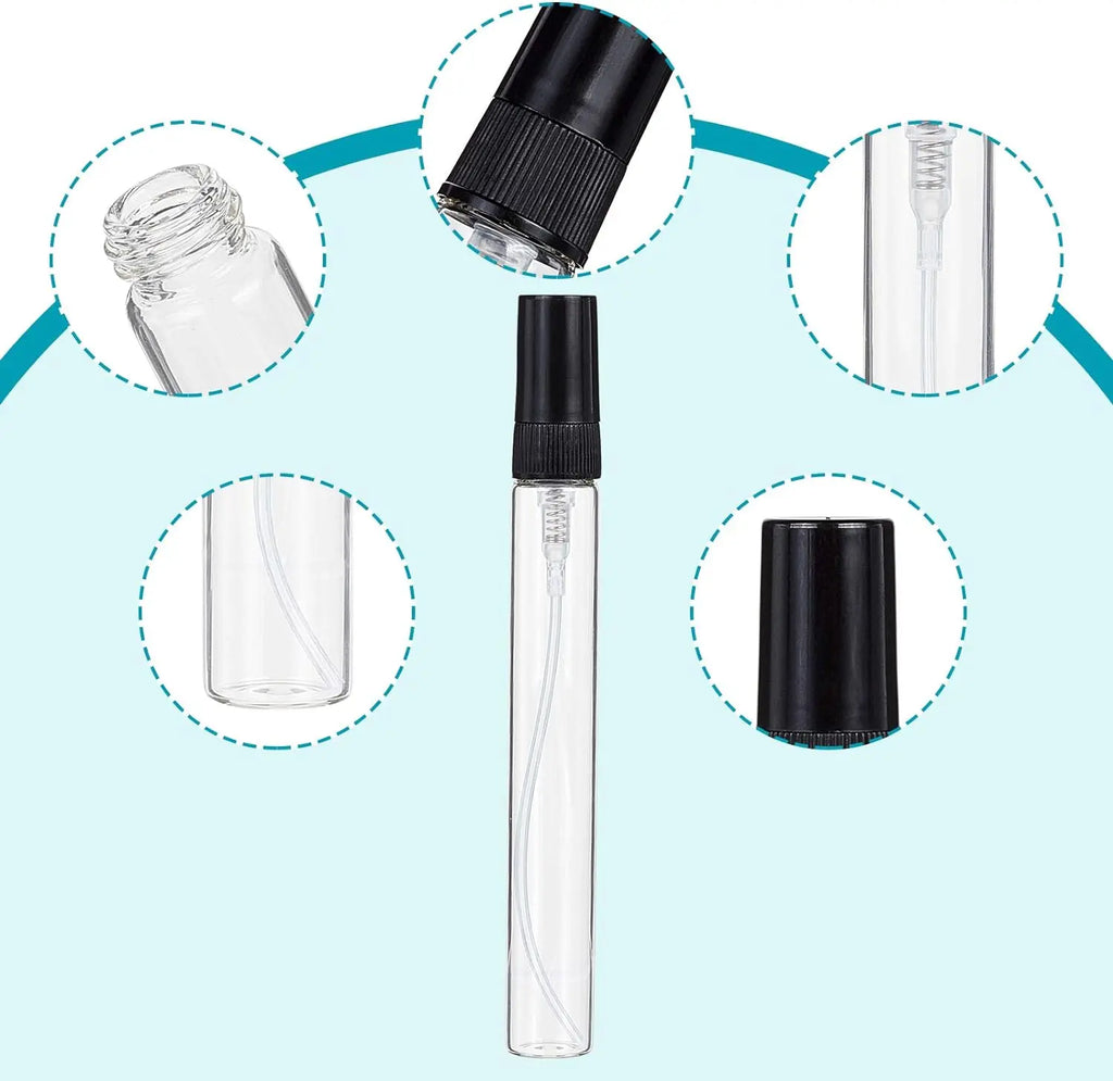20-Pack 5ml Refillable Glass Perfume Spray Bottles + Accessories Perfume Spray Bottles QXL