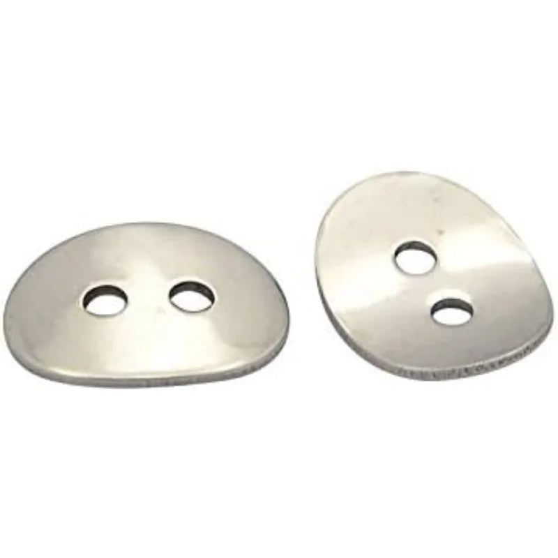20pcs Oval 304 Stainless Steel 2-Hole Craft Buttons 14x10mm Metal Craft Buttons QXL AECH04-05657