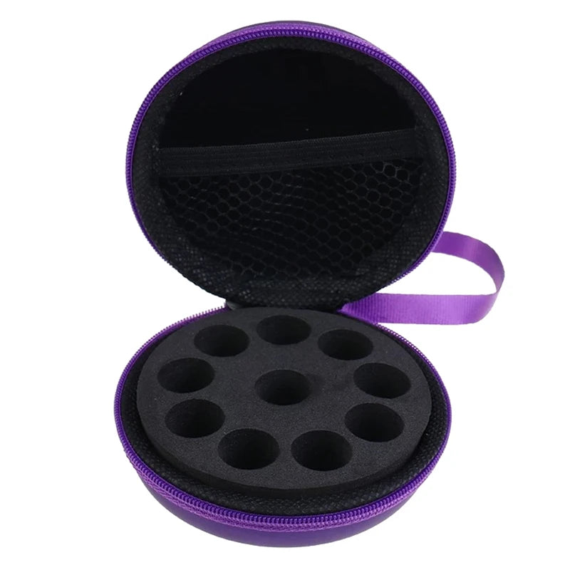 10-Slot PU Leather Essential Oil Travel Bag & Organizer Essential Oil Travel Case QXL 1pc
