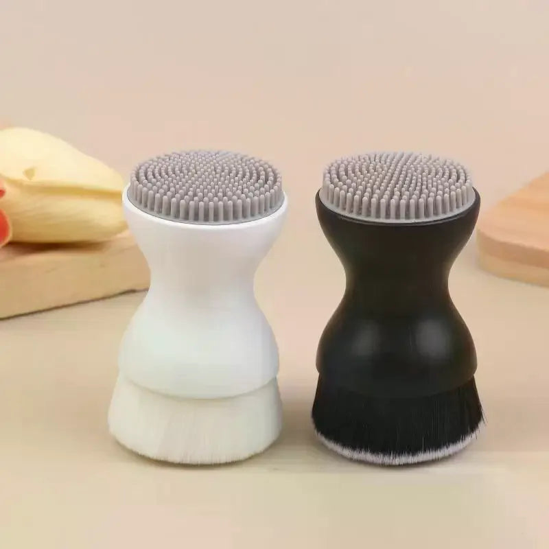 Double-Sided Silicone Facial Cleansing Brush | Manual Scrubber Facial Cleansing Brush QXL