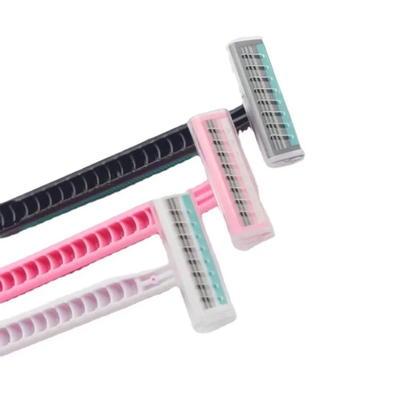 Disposable Women's Razor 5-Pack | 3-Layer Stainless Steel Blade Disposable Razor QXL