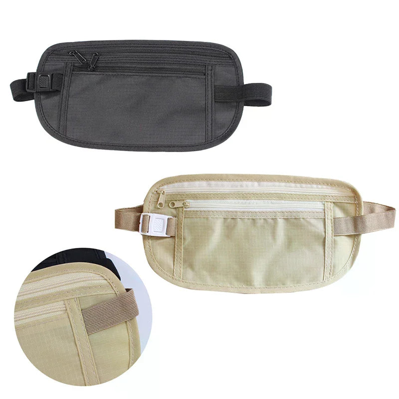 Invisible Travel Money Belt | RFID Passport Waist Pouch Travel Money Belt QXL