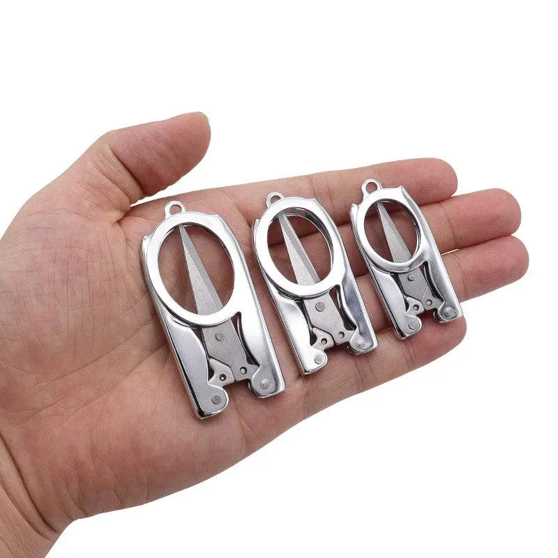 Mini Folding Pocket Scissors | Travel Craft & Thread Cutter Mini Folding Scissors QXL