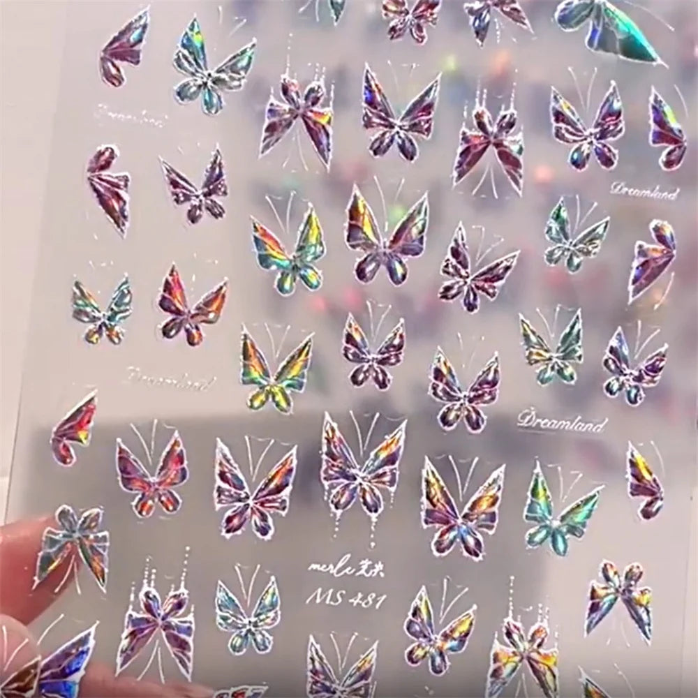 5D Insect Nail Art Stickers | Kawaii Japanese Adhesive Decals