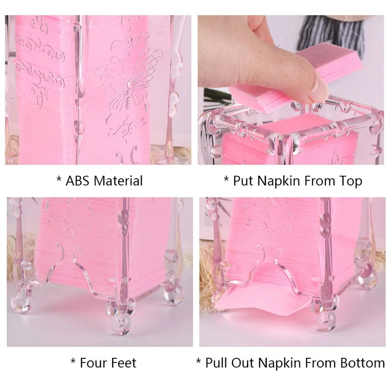 Butterfly Acrylic Makeup Organizer | Cotton Pad & Cosmetic Storage Acrylic Makeup Organizer QXL