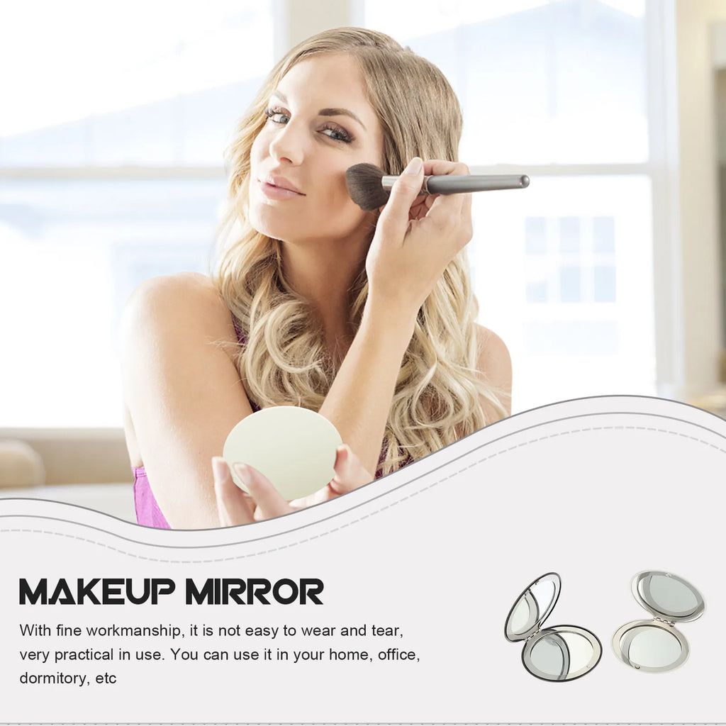 2-Pack Dual-Sided Folding Compact Pocket Mirror for Travel Compact Pocket Mirror QXL
