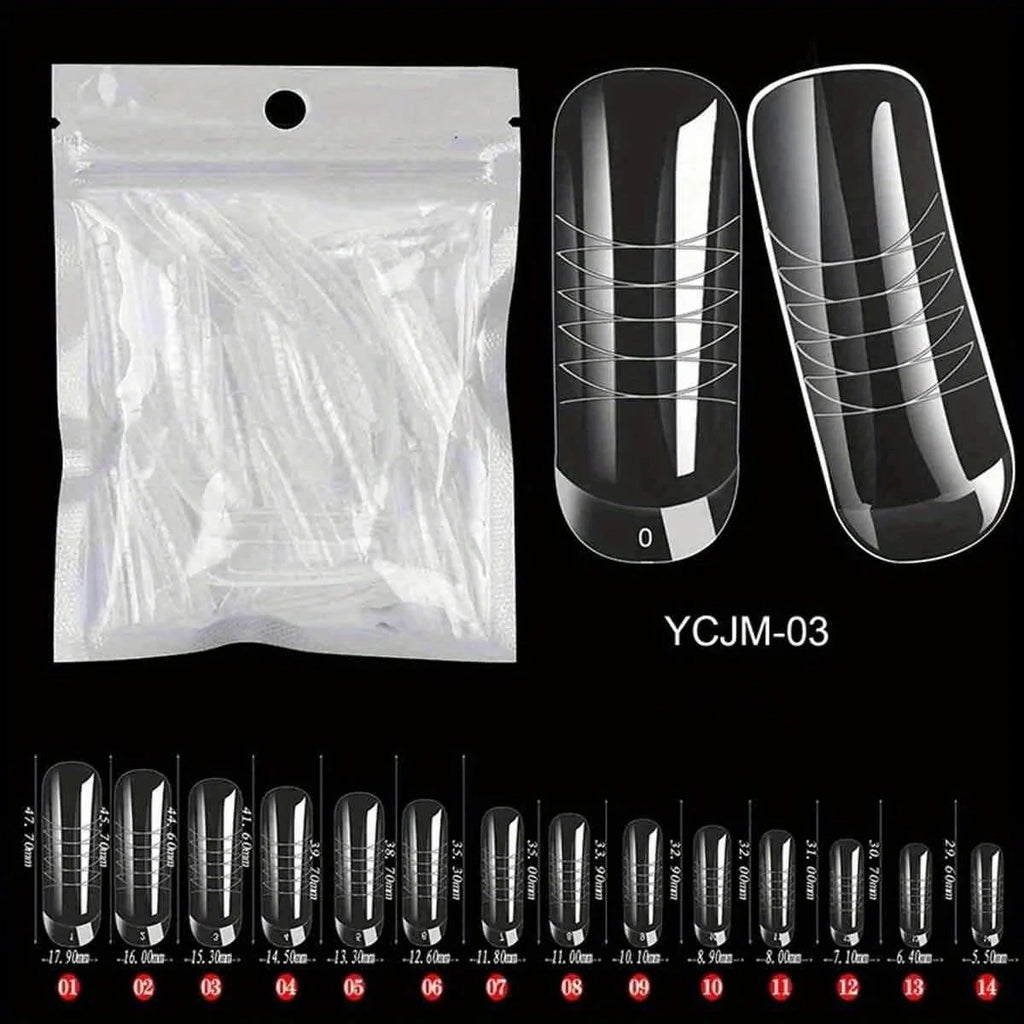 60/120Pcs Full Cover False Nail Tips | French Acrylic UV Gel False Nail Tips QXL