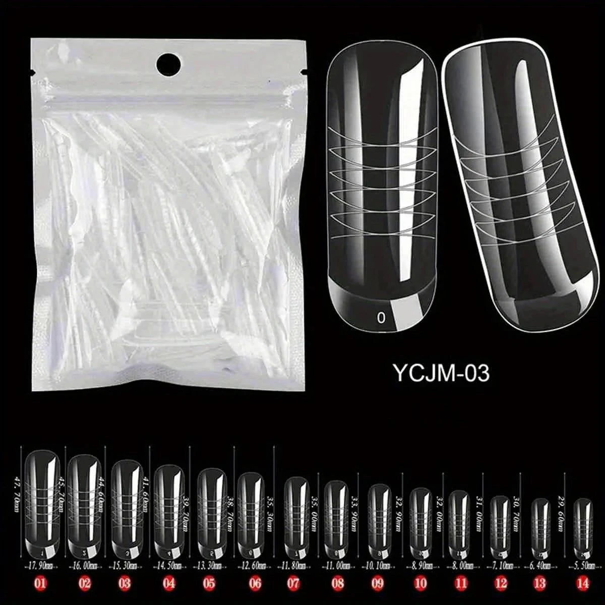 60/120Pcs Full Cover False Nail Tips | French Acrylic UV Gel False Nail Tips QXL