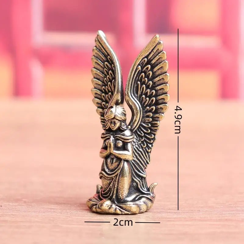 Brass Guardian Angel Miniature Figurine | Desk & Home Décor Miniature Figurine QXL 1pcs