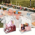 Large Clear PVC Tote Bag | Gift, Candy & Cosmetics Bag Clear PVC Tote Bag QXL 2pcs