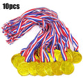 10-Pack Kids Gold Winner Medals | Sports & Party Awards Kids Award Medals QXL 10PCS