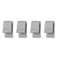4-Pack Silicone Cookware Lid Protector Clips for Stacking Cookware Lid Clips QXL Gray