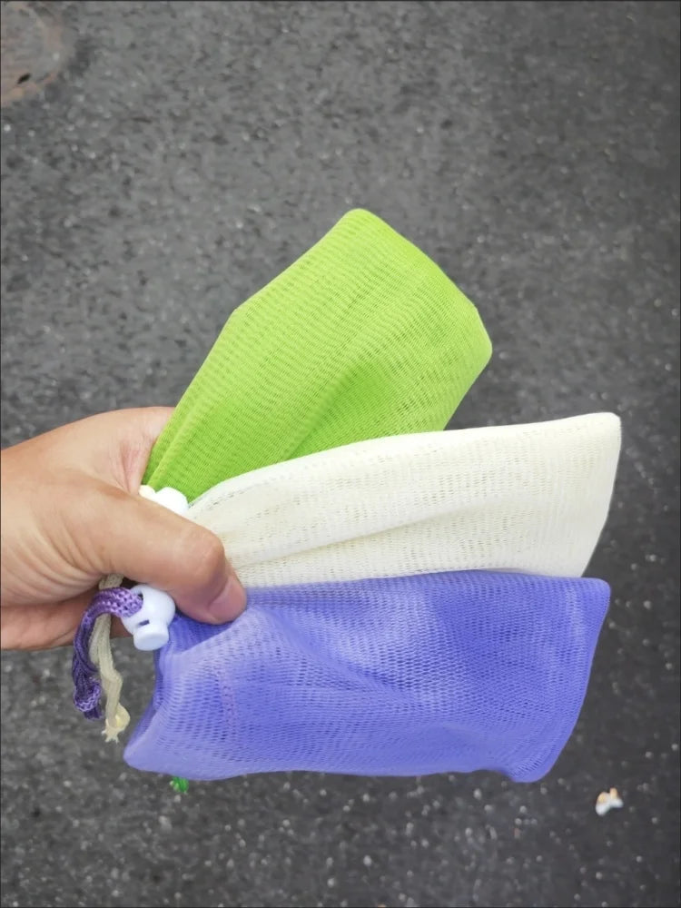 Foaming Soap Mesh Bag | Bubble Net for Shower, Bath & Baby Soap Mesh Bag QXL