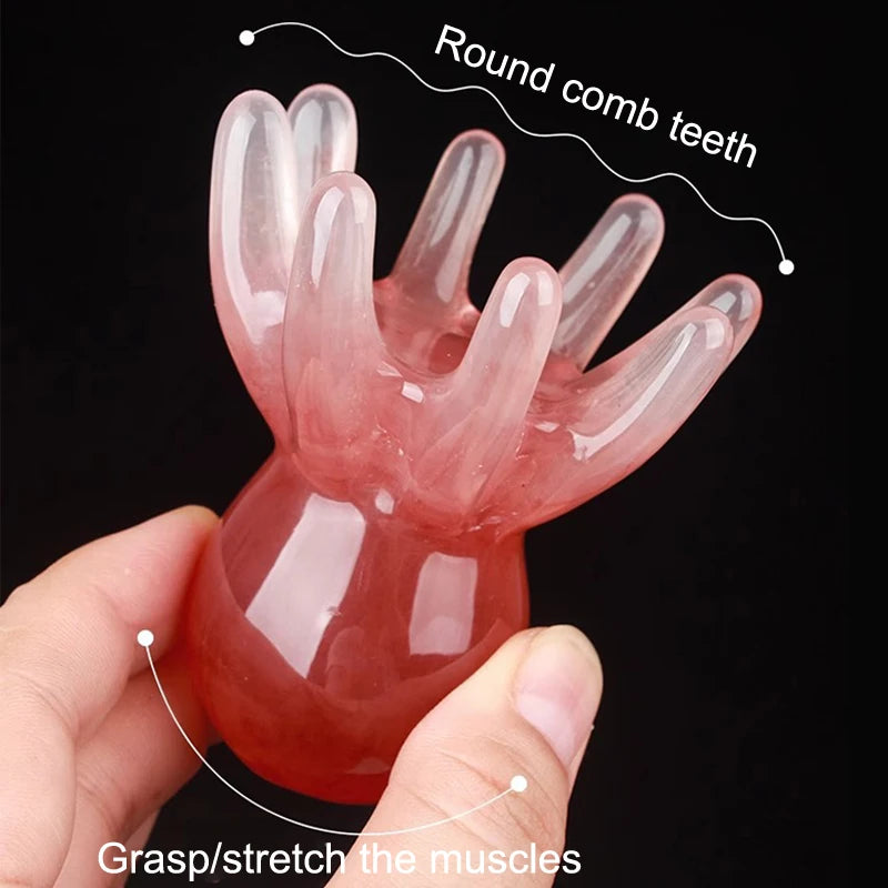 Resin Octopus Scalp Massager | Gua Sha Head Comb Tool Scalp Massager Comb QXL