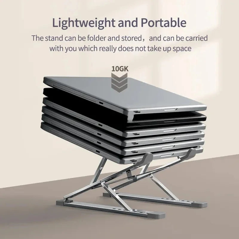 Aluminum Adjustable Foldable Laptop Stand for MacBook & Notebooks Laptop Stand QXL