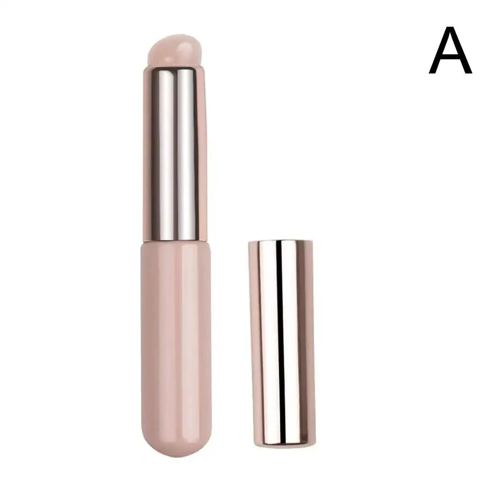Silicone Lip Brush with Cover Cap | Round Head Concealer Tool Lip Brush Applicator QXL Pink