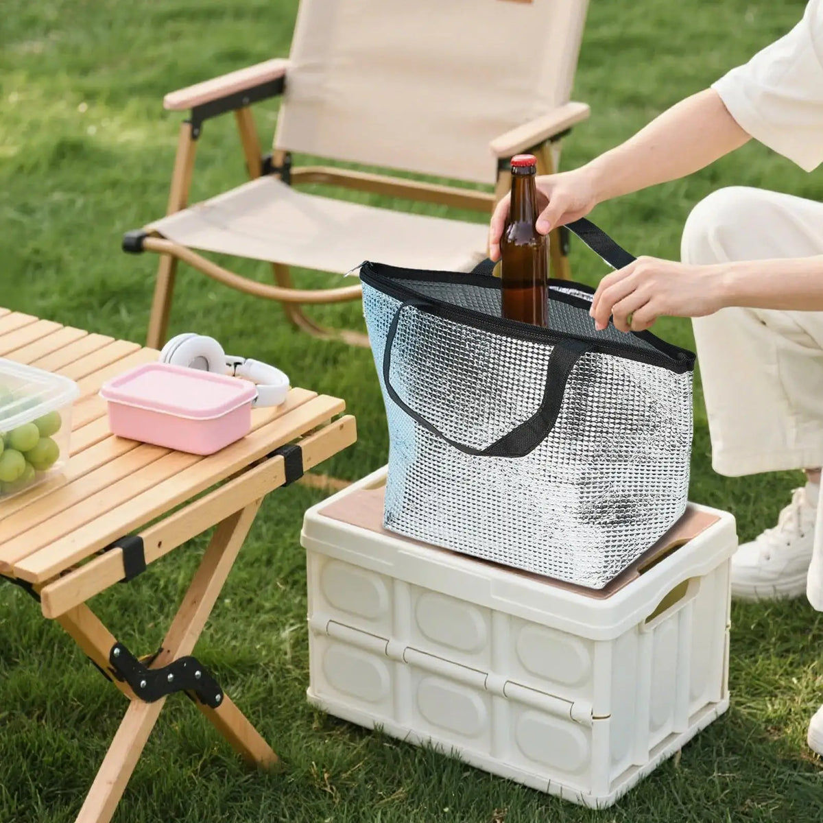 Waterproof Insulated Aluminum Food Bag | Foldable Thermal Pouch Insulated Food Bag QXL