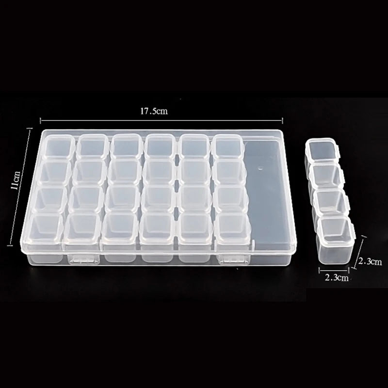Double-Layer Nail Art Storage Box | Transparent Organizer Nail Art Organizer QXL