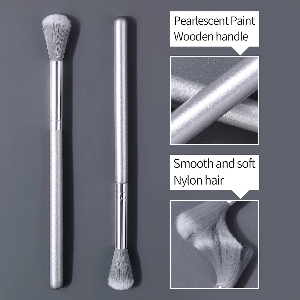 KOSSHOW 2-Pc Highlighter & Contour Brush Set | Soft Nylon Makeup Brush Set QXL