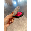 Folding Mini Air Cushion Comb with Diamond Mirror | Portable Folding Hair Comb QXL XZ9059 Air cushion C