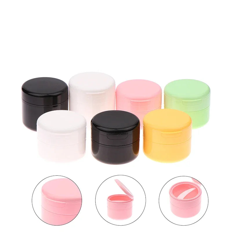 Refillable Flip-Cover Cream Jar with Spoon 100g / 150g Refillable Cosmetic Jar QXL