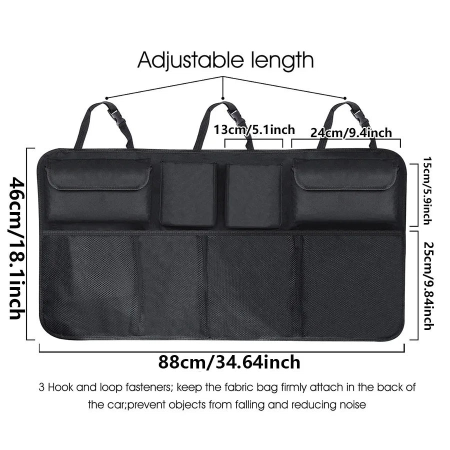 Large Car Trunk Organizer | 8-Pocket SUV Storage Bag Car Trunk Organizer QXL