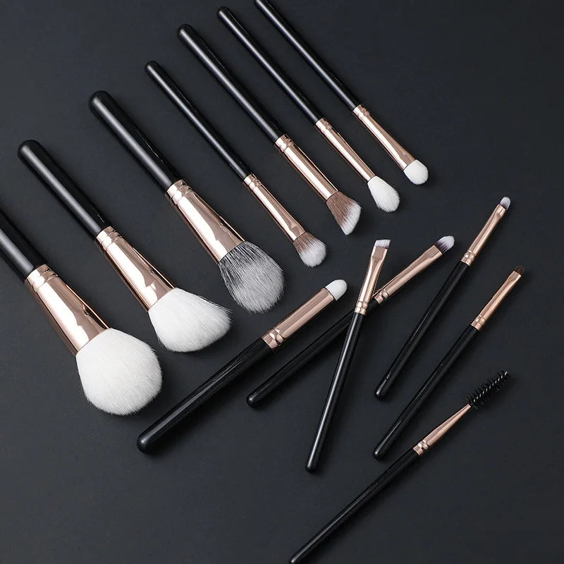 13-Piece Goat Hair Makeup Brush Set – Eyeshadow & Blush Makeup Brush Set QXL